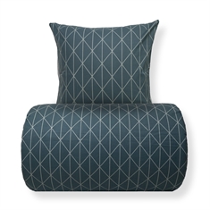Beddengoed - 100% katoen - Omkeerbaar met groen harlequin-design