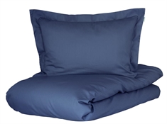 Biologisch beddengoed - Extra zacht blauw jacquardgeweven dekbedovertrekset - 100% biologisch katoensatijn (GOTS) - Turiform beddengoed