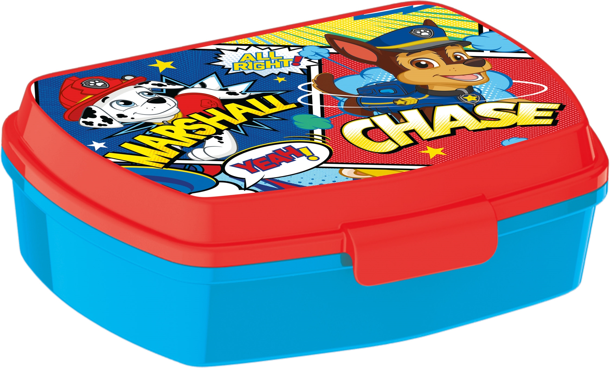 Paw Patrol lunchbox - Kinderlunchbox met 1 vak - Blauw en rood