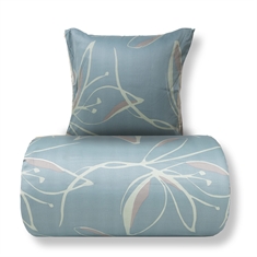 Beddengoed - 100% katoensatijn - Iris - groen bloemenprint