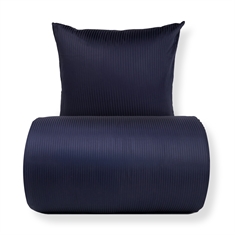 Beddengoed - Egyptisch katoen - Donkerblauwe jacquardgeweven strepen
