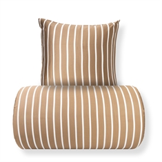 Bamboe beddengoed - 100% bamboe - Beige gestreept