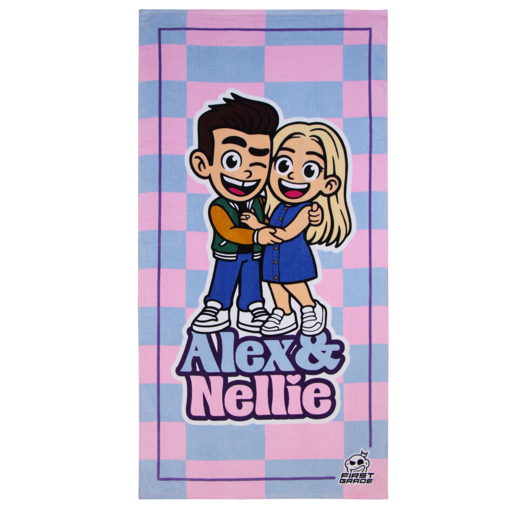Alex & Nellie Soulmates handdoek - 100% katoen - Badhanddoek 70x140 cm