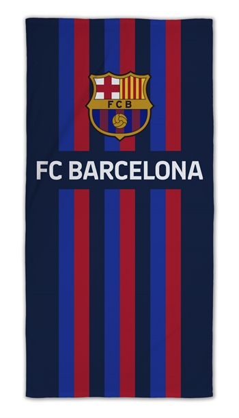 Zwart Barcelona handdoek - 70x140 cm - 100% katoen - Zachte badhanddoek met het FC Barcelona logo
