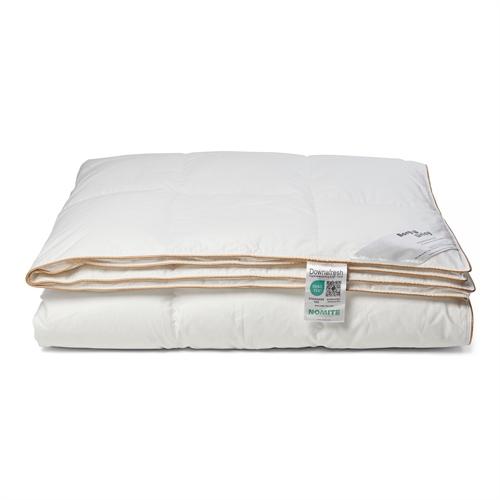 Dubbeldekbed 200x220 cm - 100% ganzendonsdekbed - NOMITE jaarrond dekbed (allergievriendelijk) - Extra fijne katoensatijnen tijk - Borg Living Jaardekbed 2025