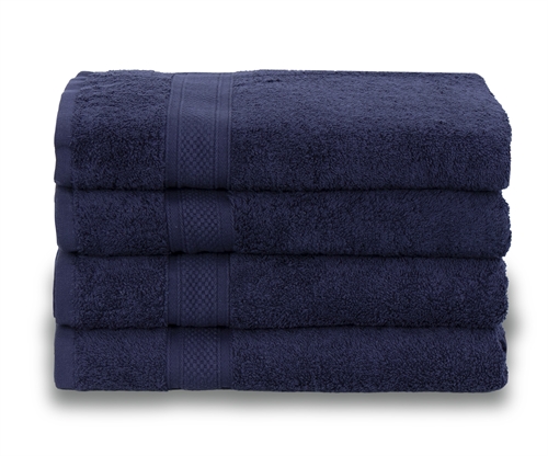 Handdoek van Egyptisch katoen - Badhanddoek 70x140 cm - Donkerblauw - Luxe handdoeken van By Borg