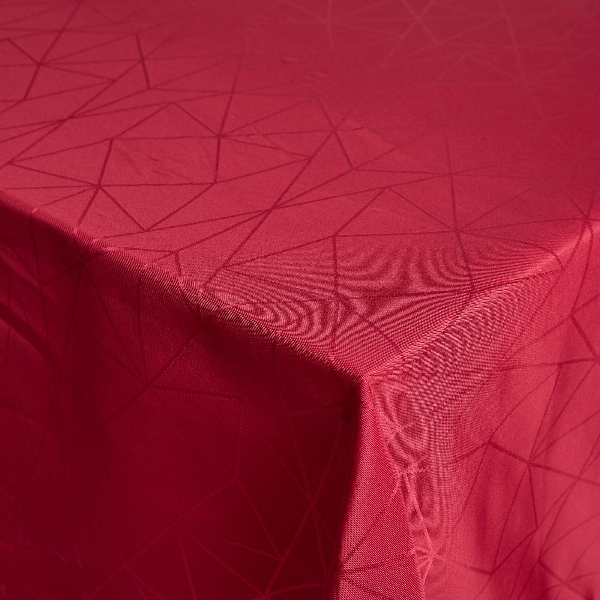 Kersttafelkleed - 140x220 cm - Rood tafelkleed met mooi design - jacquard geweven tafelkleed - Exclusief tafelkleed