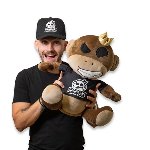 First Grade Monkey knuffel - Squish Heads - 40 cm