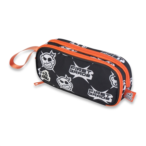 First Grade etui met 2 vakken - Zwart