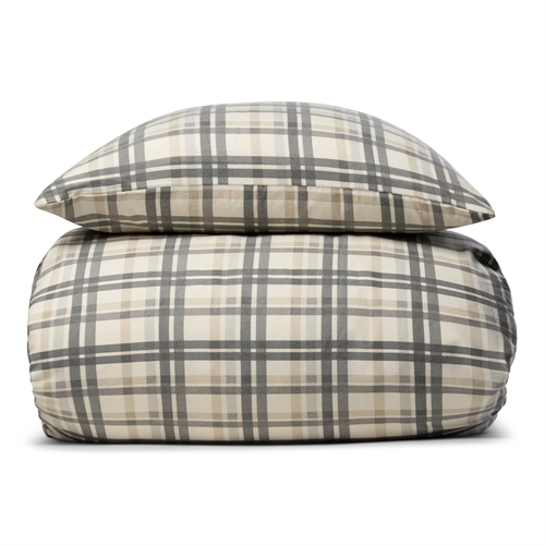 Flanel beddengoed 140x220 cm - Zacht geruit beddengoed - 100% katoenflanel - By Night beddengoed