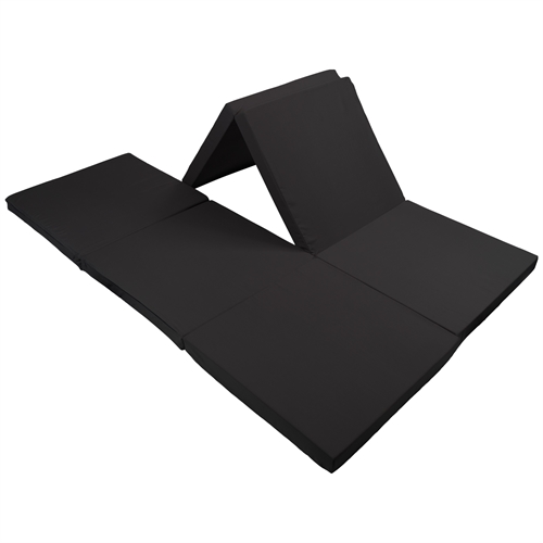 Vouwmatras - Dubbel - Populair als gastenmatras - 6 cm comfortschuim - Nordstrand Home zwart schuimmatras