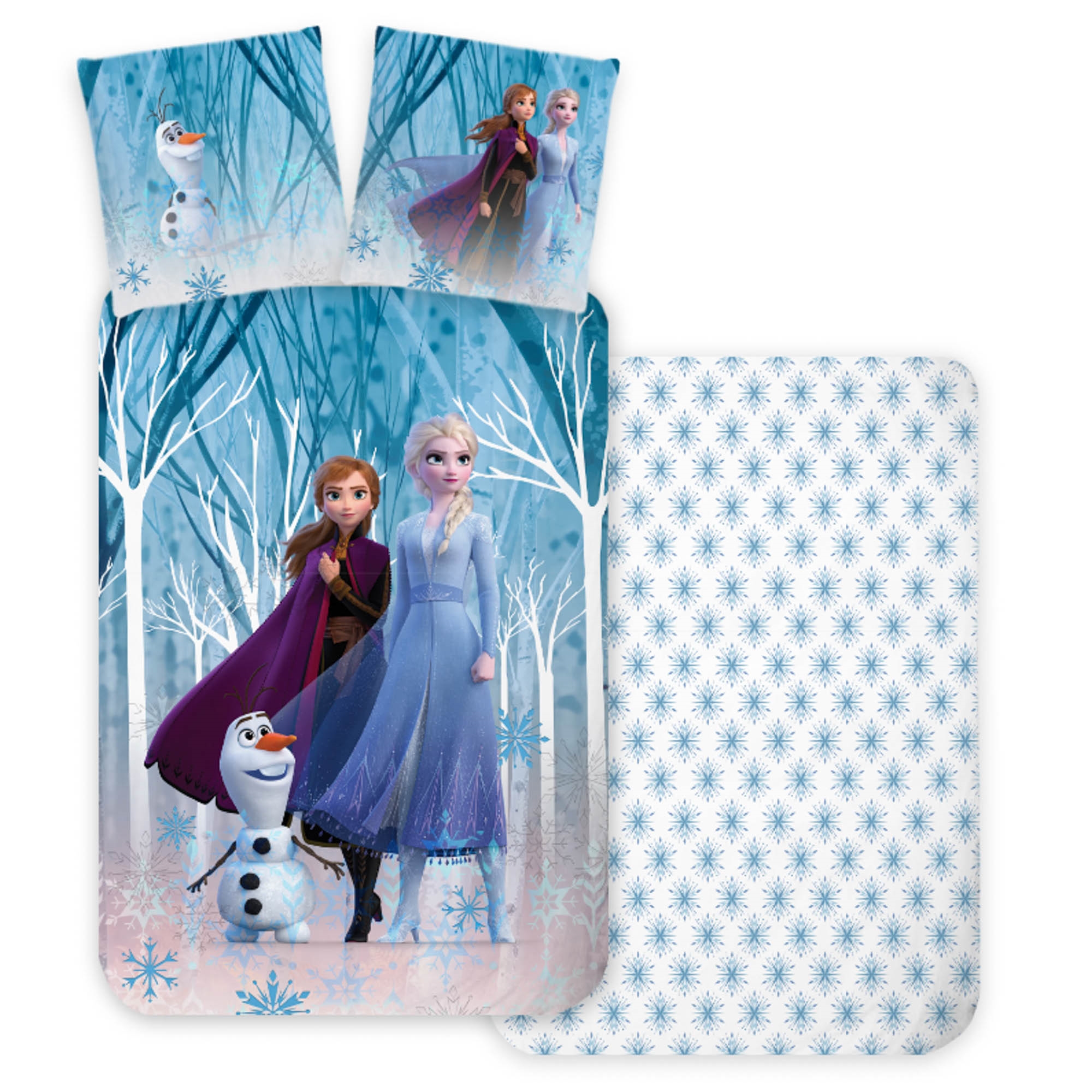 Frost beddengoed - 100% katoen - Kinderbeddengoed 140x200 cm - Anna, Elsa en Olaf