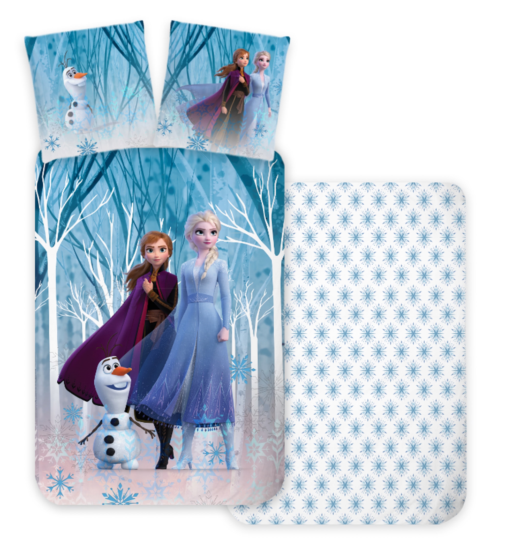 Frozen beddengoed - 100% katoen - Juniorbeddengoed 100x140 cm - Anna, Elsa en Olaf