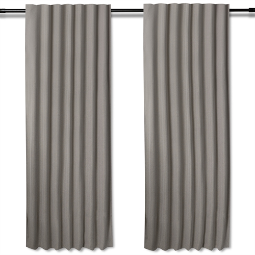 Extra lang verduisteringsgordijn - 1 stuk kant-en-klaar gordijn 140x300 cm - Zandkleurig - Nordstrand Home blackout gordijnlengtes met plooiband
