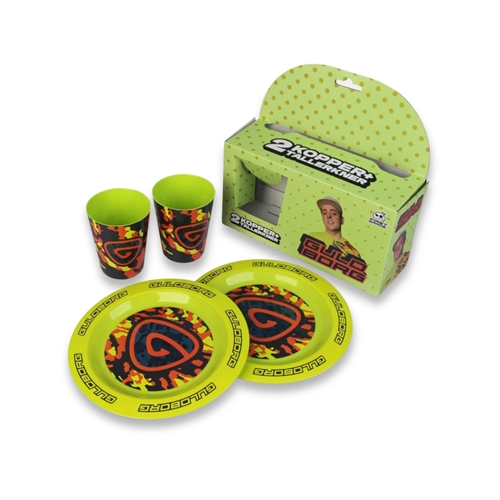 Guldborg kop- en bordenset - Kinderservies met twee borden en twee koppen