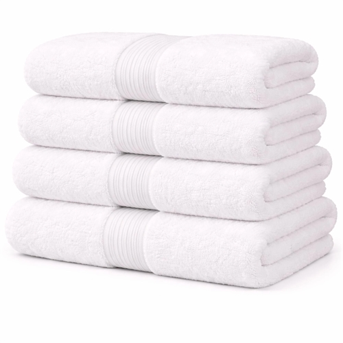 Biologische handdoek - 100% GOTS-gecertificeerd katoen - Badhanddoek 70x140 cm - Wit