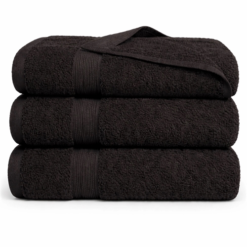 Bamboe handdoek - Badlaken 100x150 cm - Bamboe/katoen - Zwart