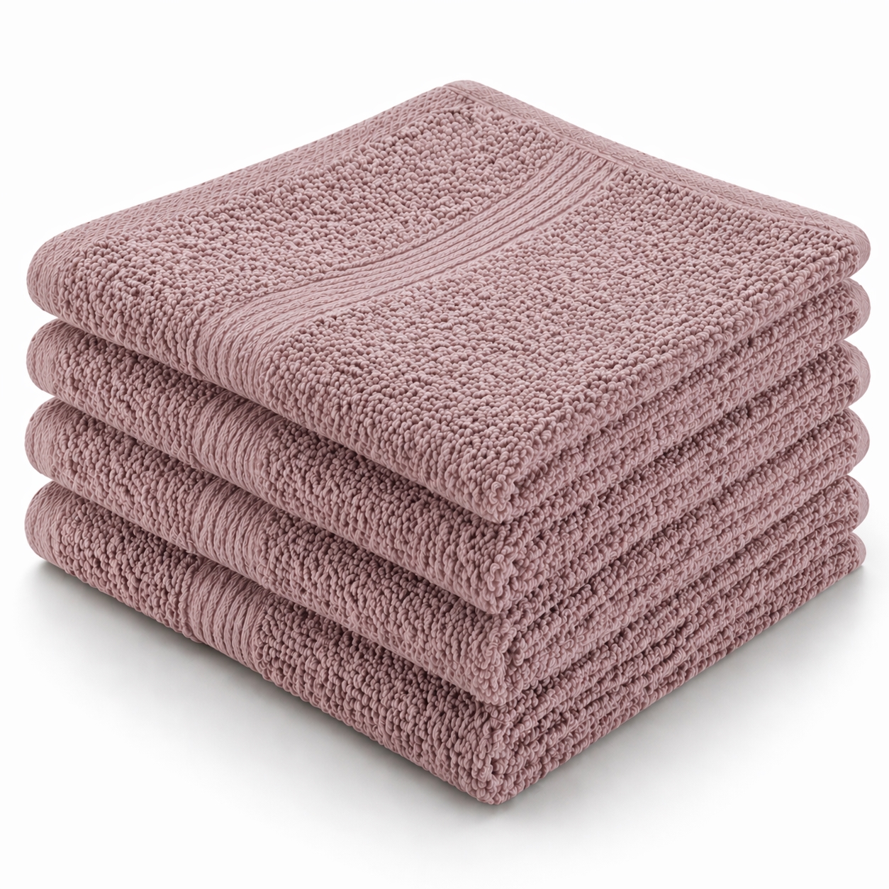 Katoenen wasdoekjes - 100% katoen - Wasdoekjes 30x30 cm - 4-pack - Magnolia - Roze