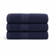 Katoenen handdoek - 100% katoen - Magnolia - Donkerblauw