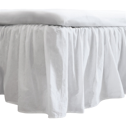 Volantlaken 140x200 cm - 100% zacht katoenen laken - Witte bedrok van Nordstrand Home