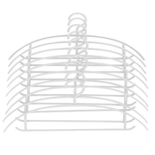 Kledinghangers - 10 stuks - Witte plastic kledinghangers - Praktische en goedkope kledinghangers