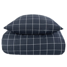 Seersucker beddengoed - Geruit beddengoed - Blue Check - Blauw beddengoed - Borg Living