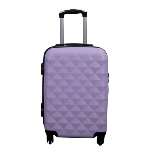 Handbagage koffer - Hardcase lichtgewicht koffer - Formaat klein - Diamant paars