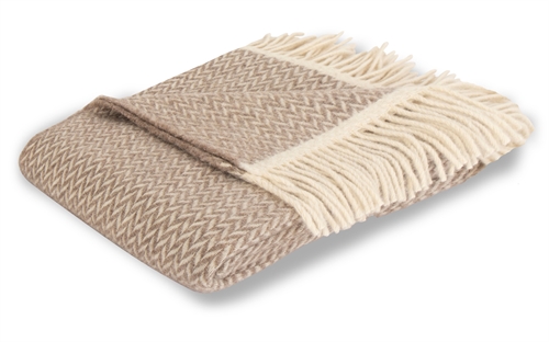 Wollen plaid - 100% Nieuwe Noorse wol - Oslo herringbone - 130x200 cm - Arctic