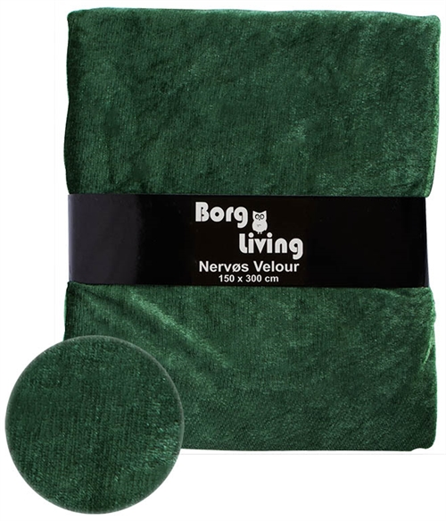 Velours tafelkleed - 15 meter - Groen - velours - Pak van 15 meter