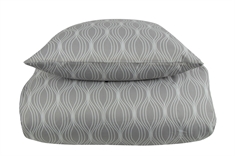 Beddengoed - Wave grey - Bedset met patroon - Microfiber - IN Style