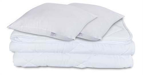 Dekbed en kussen set - All-season dekbed 200x220 cm + 2 kussens 60x63 cm - Vezeldekbed - Zen Sleep allergievriendelijk dekbed en kussen