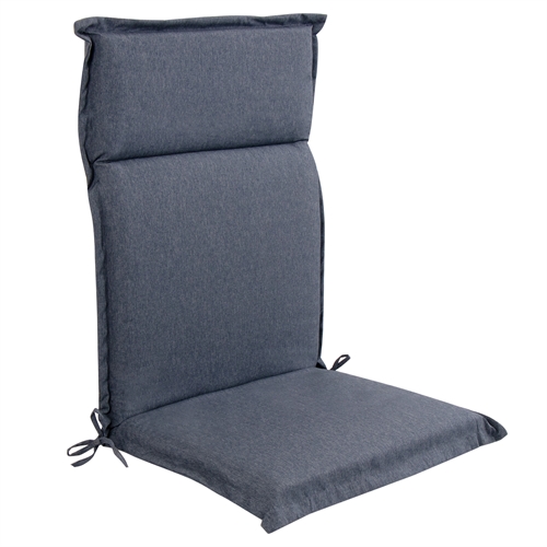 Luxe tuinkussen voor stoelen met hoge rugleuning - Donkerblauw kussen met luxe comfort - Nordstrand Home