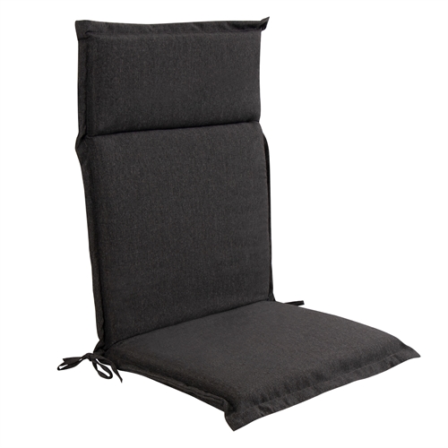 Luxe tuinkussen voor stoelen met hoge rugleuning - Antracietgrijs kussen met luxe comfort - Nordstrand Home