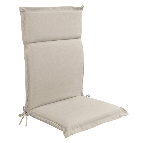 Luxe tuinkussen voor positiestoel met hoge rugleuning - Beige kussen met luxe comfort - Nordstrand Home 