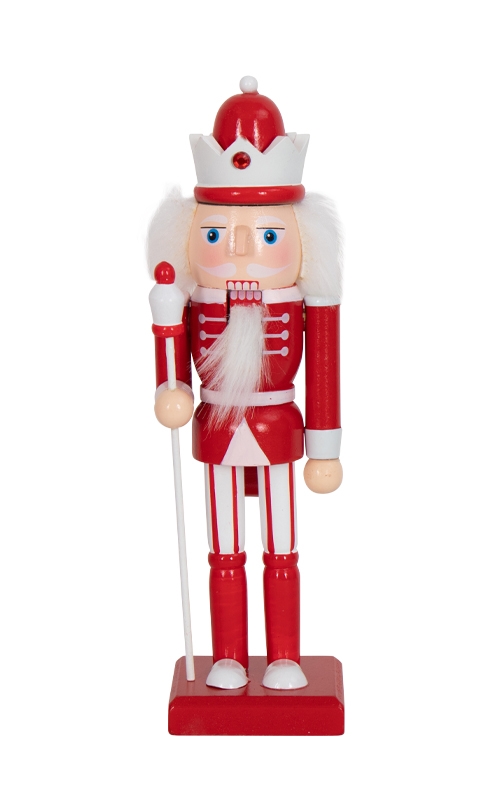 Notenkraker - 26 cm - Met scepter in de hand - Notenkraker kerstfiguur