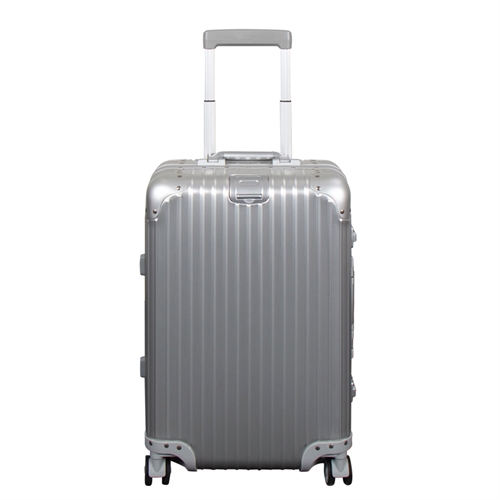 Handbagage koffer - Aluminium koffer - Zilverkleurig - Luxe trolley met tsa slot - 36 liter