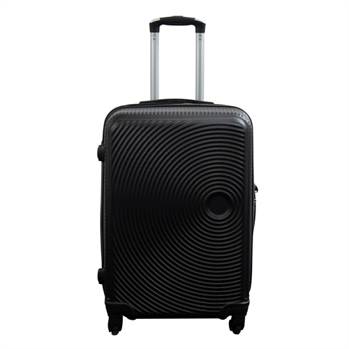 Koffer - Maat Medium - Hardcase koffer - Zwarte cirkels - Slimme goedkope reiskoffer