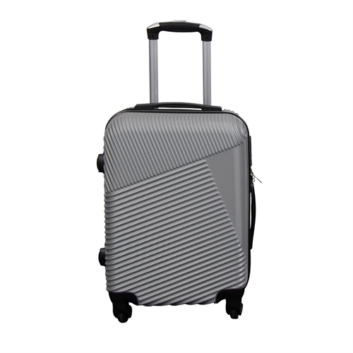 Handbagage koffer - Lichtgewicht Hardcase koffer - Klein - Zilveren lijnen