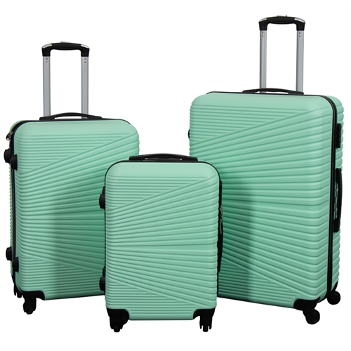 Kofferset - 3 stuks - Hardcase reiskoffers - Nordic mint - Lichtgewicht koffers