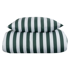 Beddengoed - 100% katoensatijn - Nordic Stripe - Groene strepen