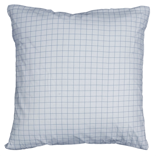 100% katoenen Kussensloop - 60x63 cm - Blauw geruit Kussensloop - Nordstrand Home dekbedovertrek