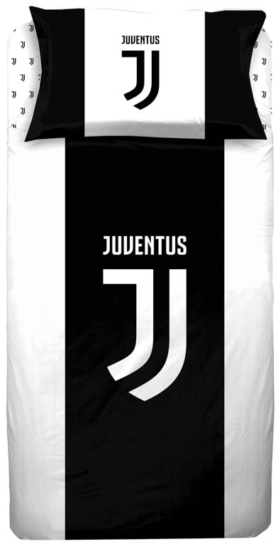 Voetbalbeddengoed - 100% katoen - Kinderbeddengoed 140x200 cm - Juventus logo