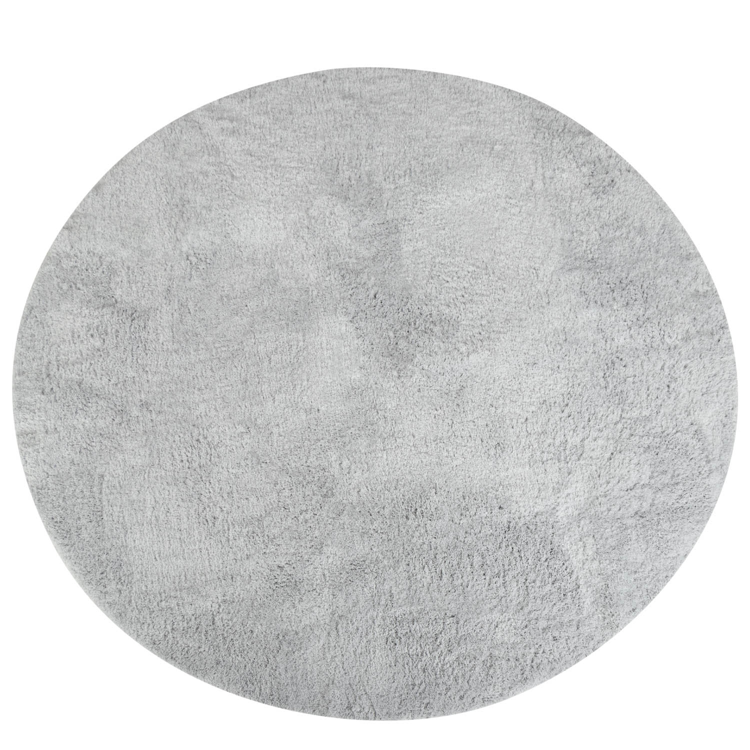 Rond tapijt - Vloerkleed Ø 160 cm - Lichtgrijs - Lang hoogpolig tapijt met antislip achterkant - Los tapijt van Nordstrand Home