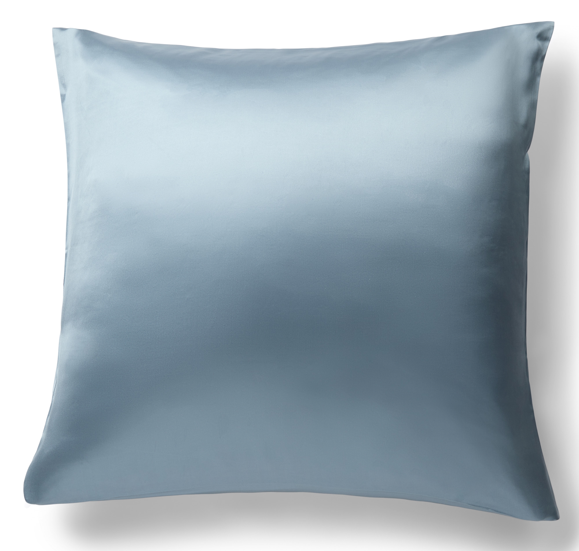 Zijden kussensloop 60x63 cm - 100% moerbeizijde - vergrijsd blauw