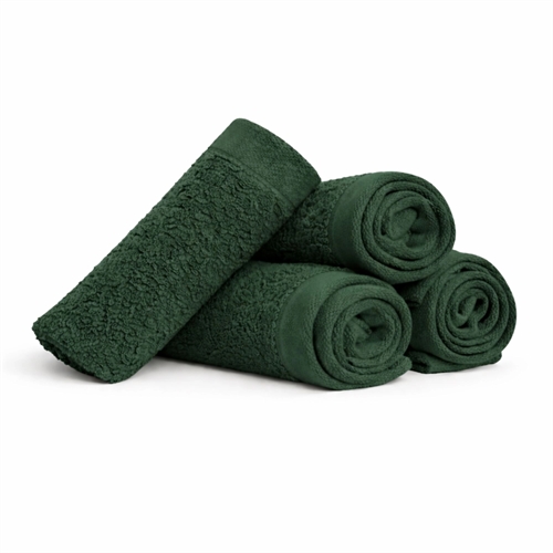 Katoenen wasdoekjes - 100% katoen - Wasdoekjes 30x30 cm - 4-pack - Papaver - Donkergroen