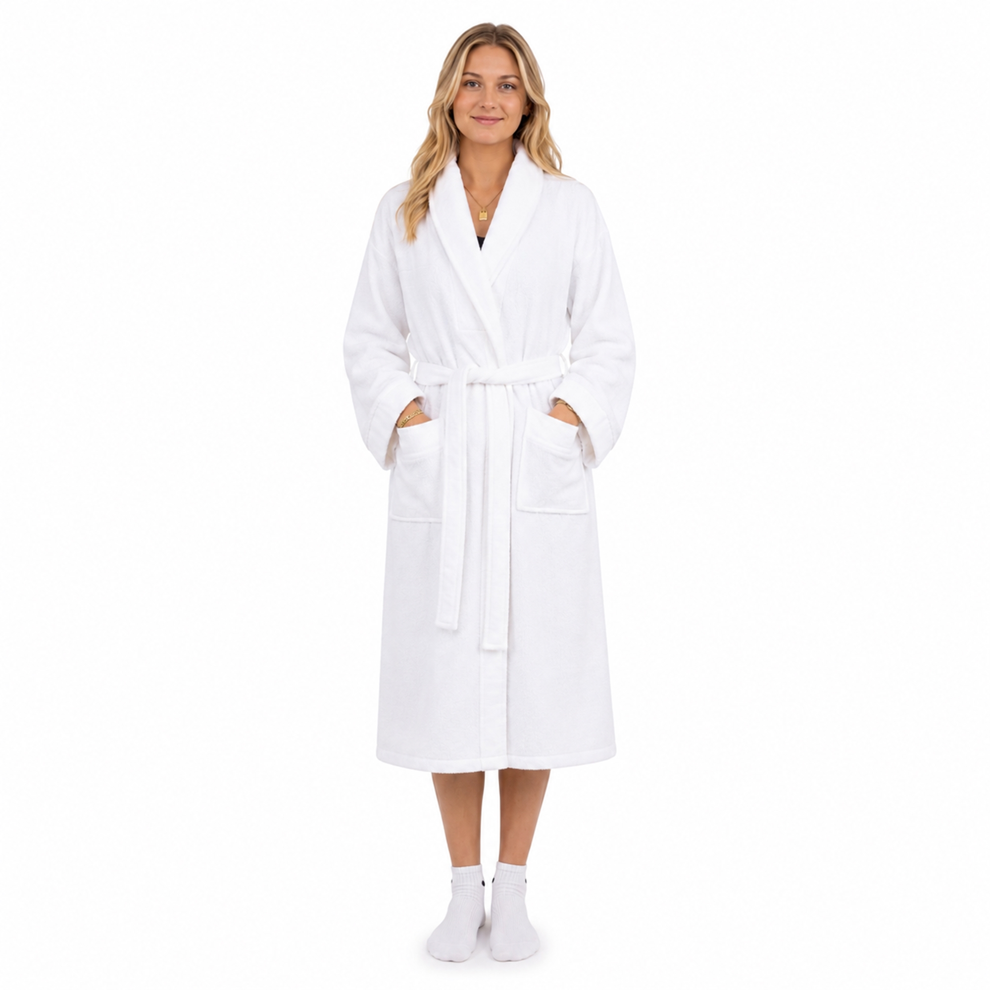 Badjas maat S/M - 100% katoen - Witte badjas