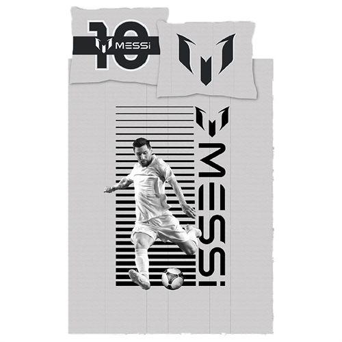 Beddengoed met Messi - 140x200 cm - Voetbal beddengoed met Messi - Beddenset 100% zacht katoen