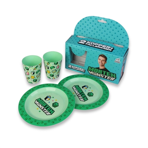 Morten Münster kop- en bordenset - kinderservies met twee borden en twee bekers