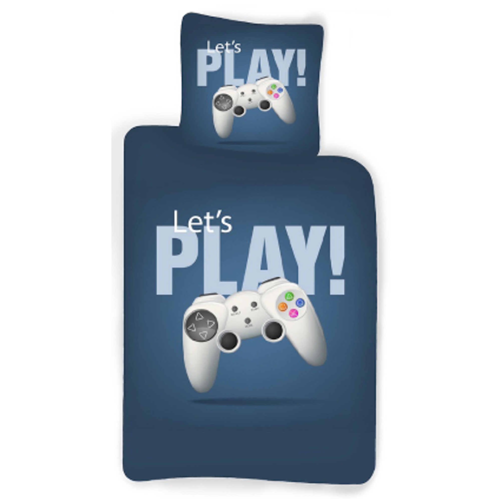 Gamerbeddengoed - 100% katoen - Kinderbeddengoed 140x200 cm - Let's Play