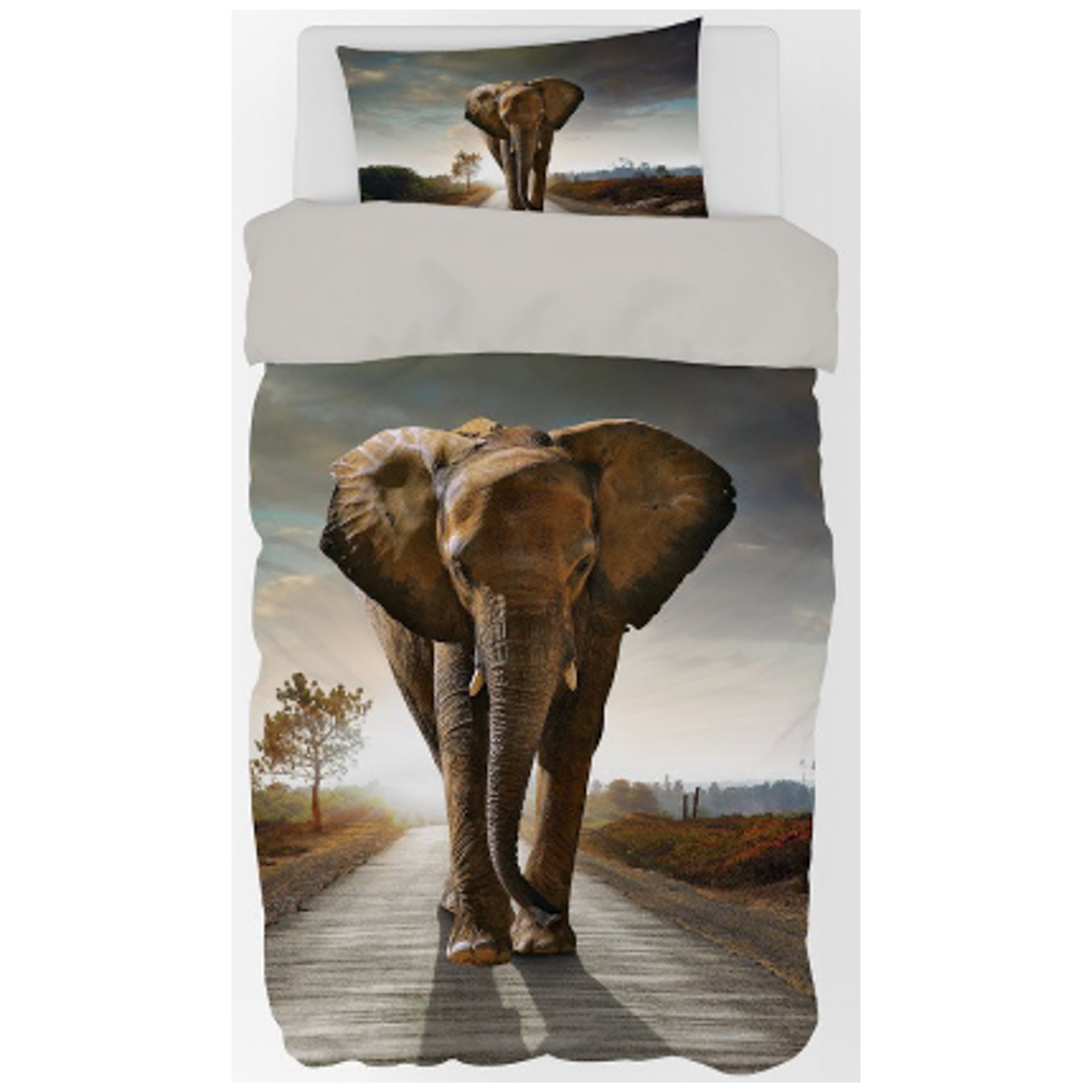 Olifant beddengoed - 100% katoen - Kinderbeddengoed 140x200 cm